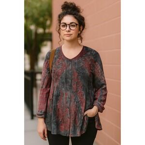 Women's Top Fairy Whimisgoth Dark Romantic Hippie Renaissance Tie Dye 3D Design